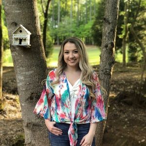 Colorful kimono top